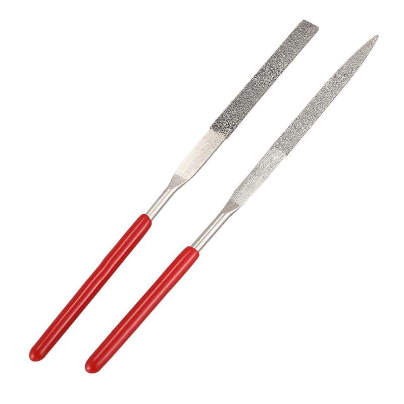 10 Pcs Square Oval  Crossing Stone Metal Diamond Needle Files