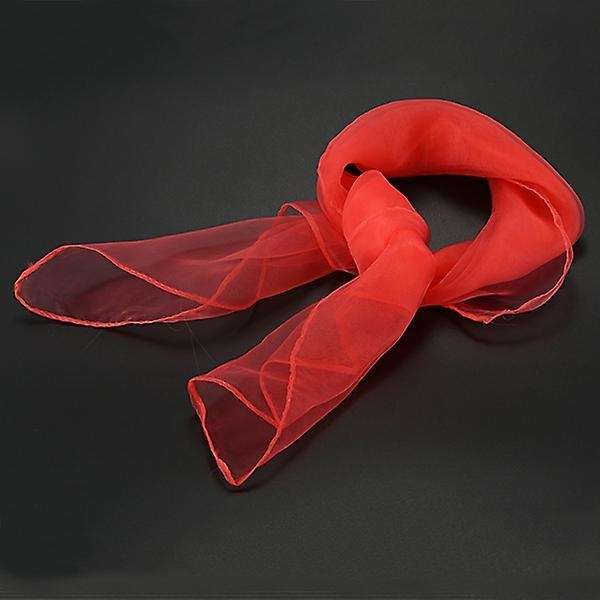 Plain Chiffon Neck Scarf Head Scarves 70 Cm X 70cm (white)