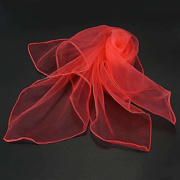 Plain Chiffon Neck Scarf Head Scarves 70 Cm X 70cm (white)