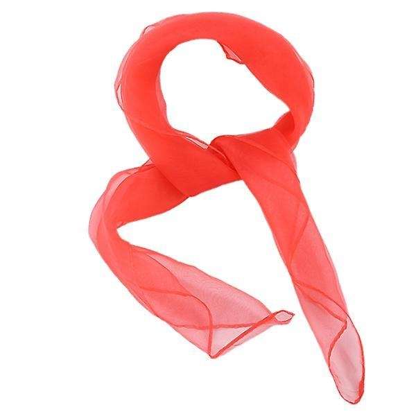 Plain Chiffon Neck Scarf Head Scarves 70 Cm X 70cm (white)