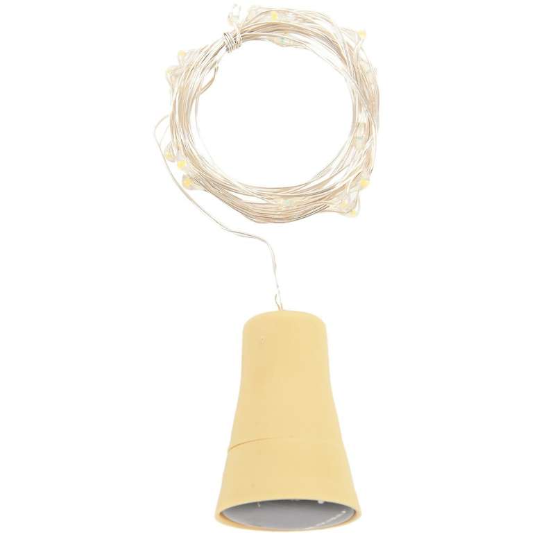 1pcs Solar 2m Cork Shaped 20 Led Night Fairy String Light Warm White