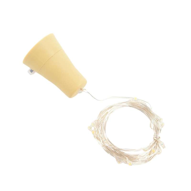 1pcs Solar 2m Cork Shaped 20 Led Night Fairy String Light Warm White