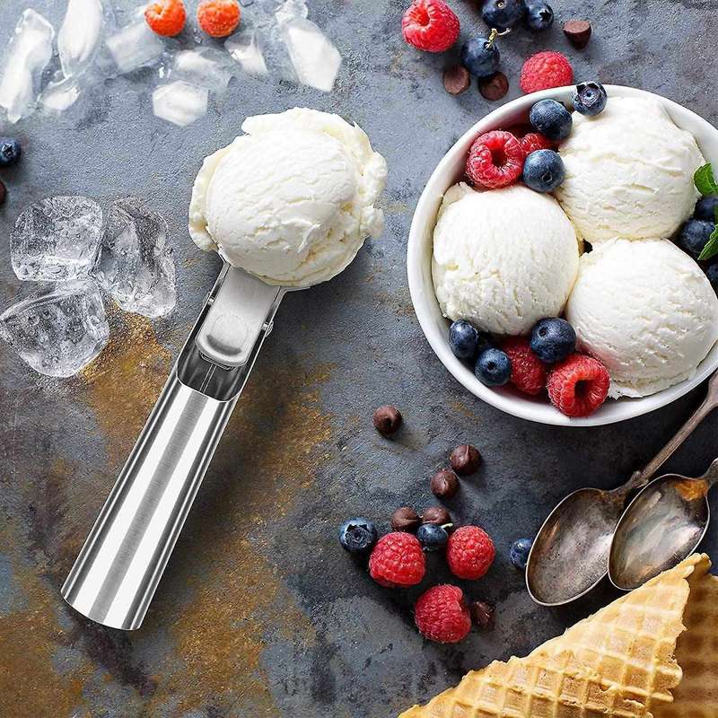 Stainless Steel Ice Cream Scoop, with Comfortable Antifreeze Handle