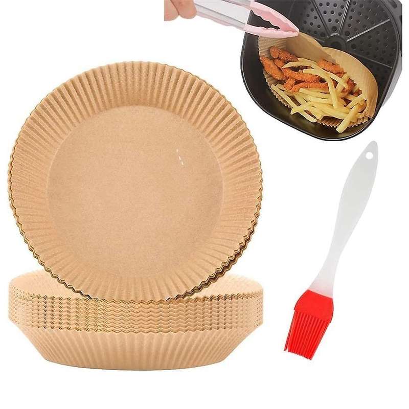 Disposable Paper Liner, Air Fryer Parchment Paper Liners Brown