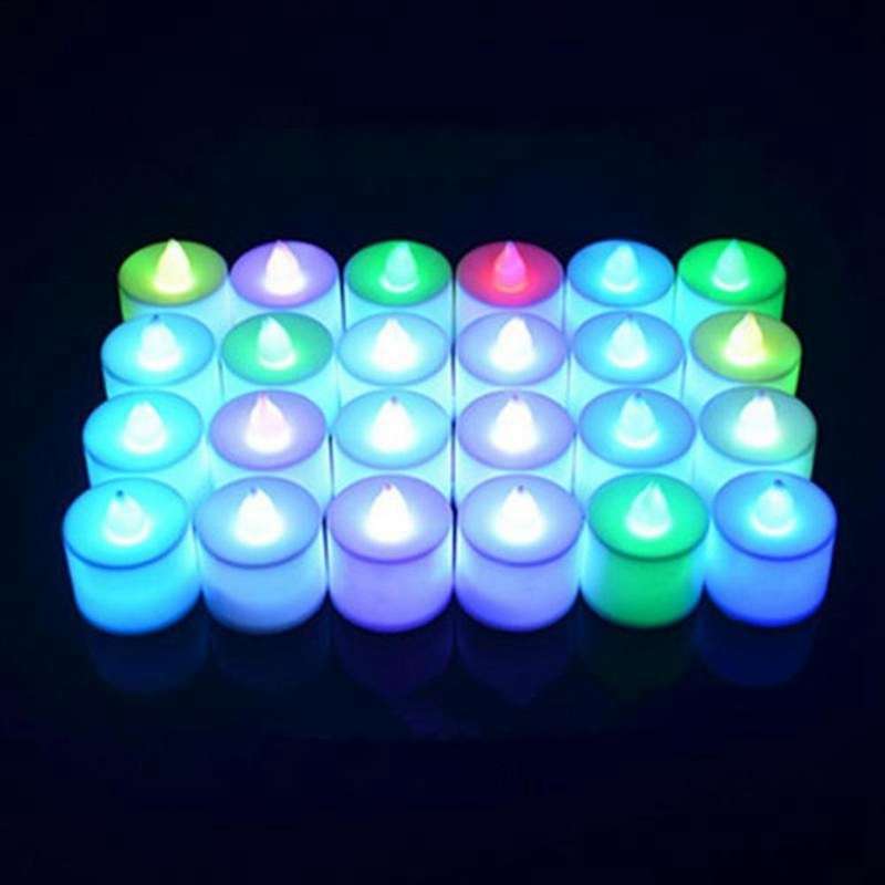 Led Colorful Gradient Electronic Candle Light Party Candle Light