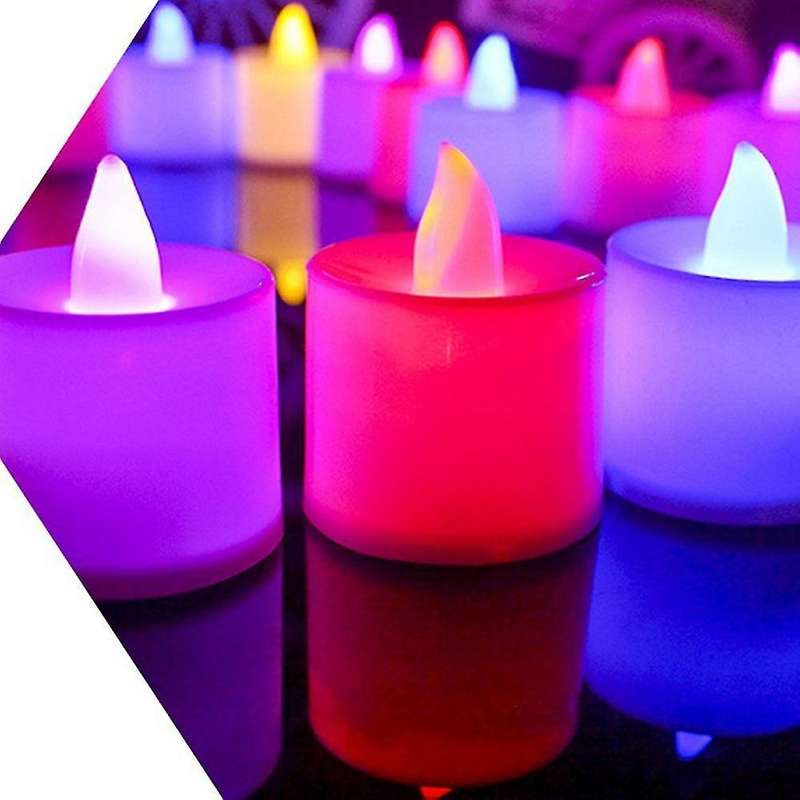 Led Colorful Gradient Electronic Candle Light Party Candle Light