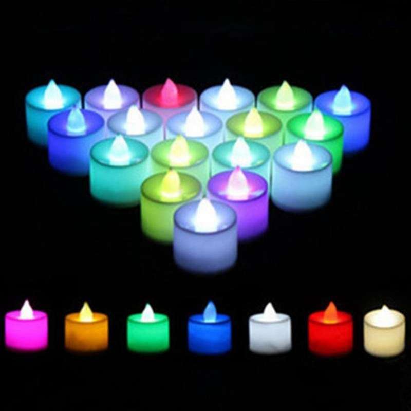 Led Colorful Gradient Electronic Candle Light Party Candle Light