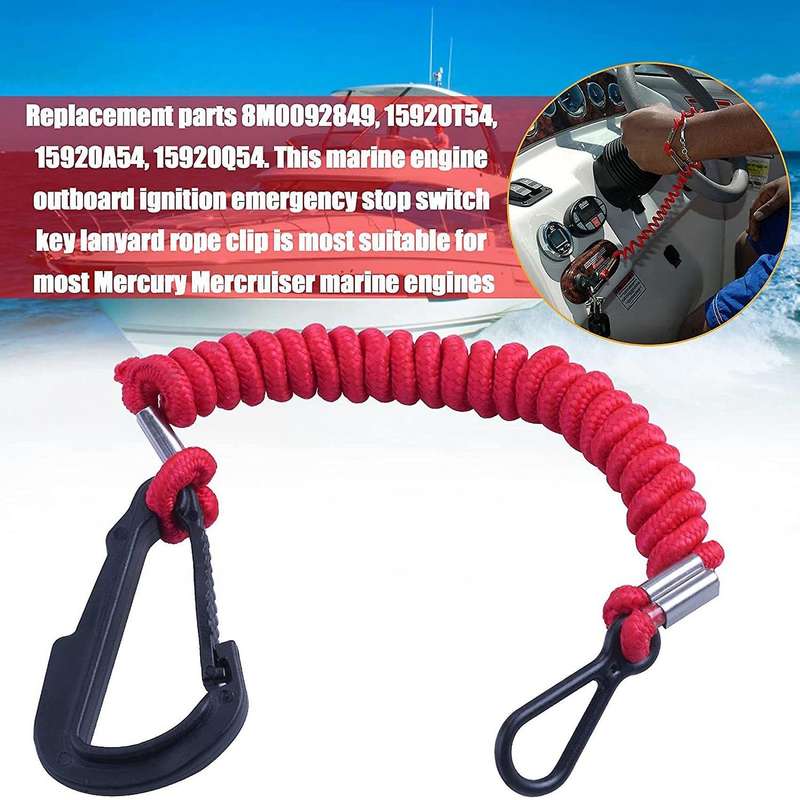8m0092850 Boat Safety Kill Stop Switch Connector Lanyard Replacement