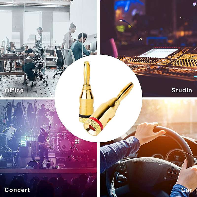 Gold Plated Banana Head Open Screw Type for Speaker Wire