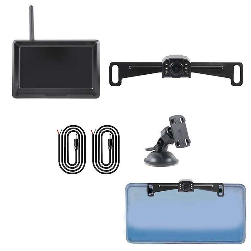 Car Monitor Parking System Rear View Color Display 5 Inch 2.4g