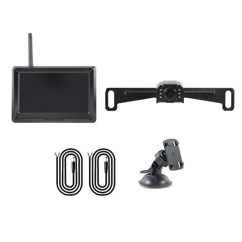 Car Monitor Parking System Rear View Color Display 5 Inch 2.4g