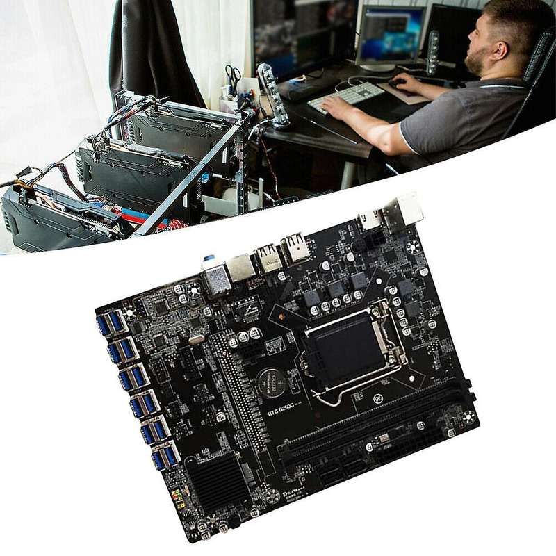 B250 Btc Mining Machine Motherboard with 8g Ddr4 Ram+g3930/g3900 Cpu