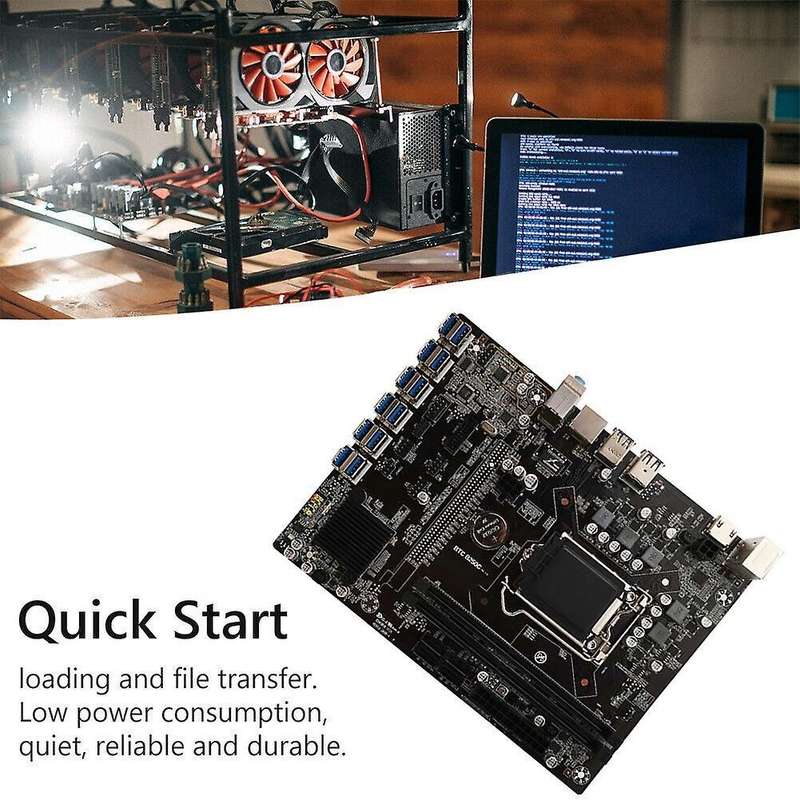 B250 Btc Mining Machine Motherboard with 8g Ddr4 Ram+g3930/g3900 Cpu