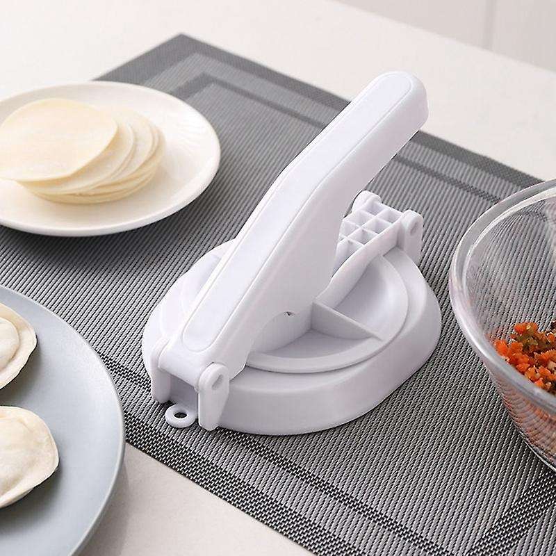 Manual Skin Press Mold Dumpling Making Tool Pastry Dough Cutter Beige