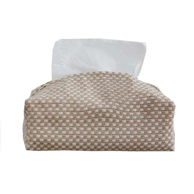Jute Simple Tissue Box Pumping Tissue Case Car Towel Home Decor-a