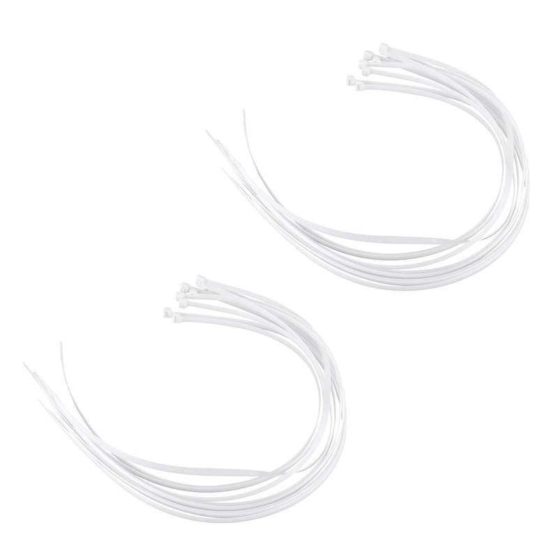 20x Extra Long 76cm Cable Ties White Zip Wraps