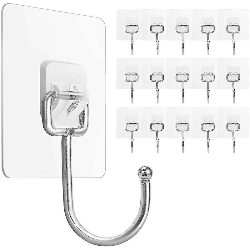 Large Adhesive Hooks,for Hanging Heavy Duty, Use Bathroom,16 Pack