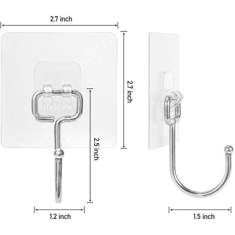 Large Adhesive Hooks,for Hanging Heavy Duty, Use Bathroom,16 Pack