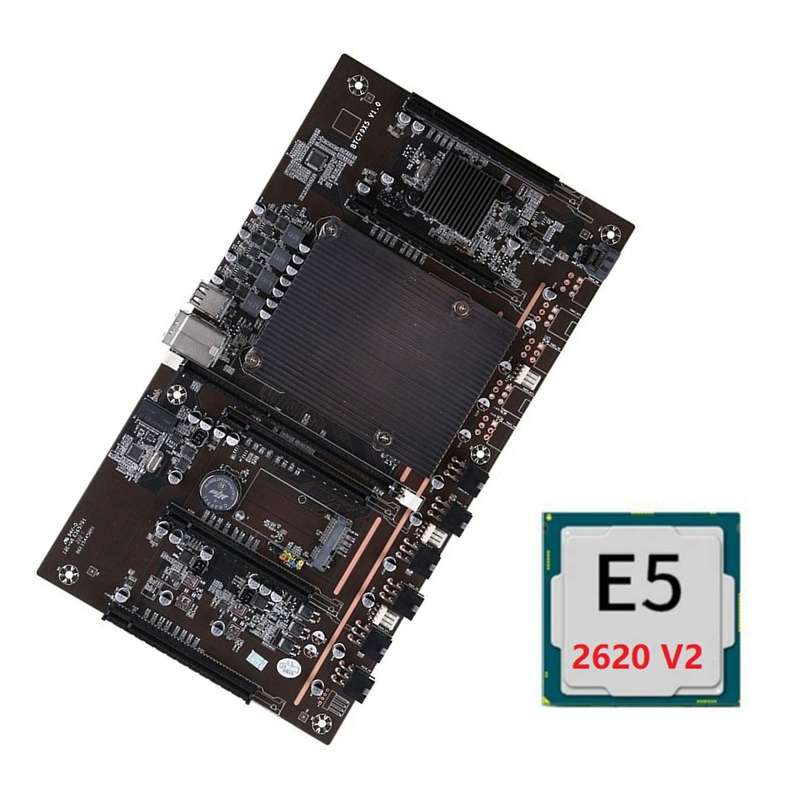 X79 Btc Motherboard H61 with E5-2620 V2 Cpu 5x Pci-e 8x for Btc Miner