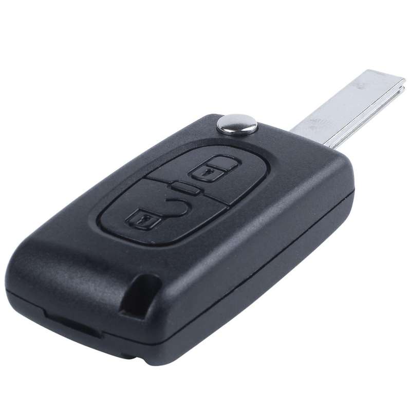 Remote Car Key Case for Citroen C2 C3 C4 C5 C6 C8 2 Buttons Black