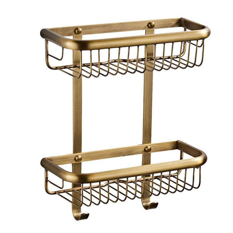 Rectangular European-style Bathroom Rack Storage Rack Wall-mounted