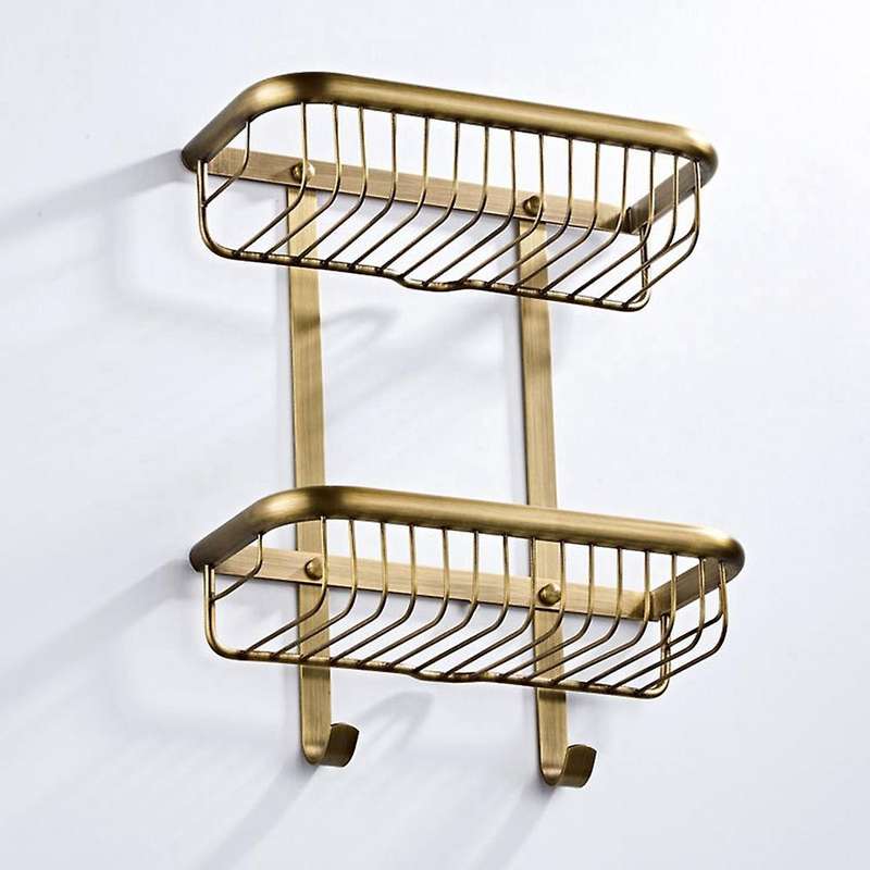 Rectangular European-style Bathroom Rack Storage Rack Wall-mounted