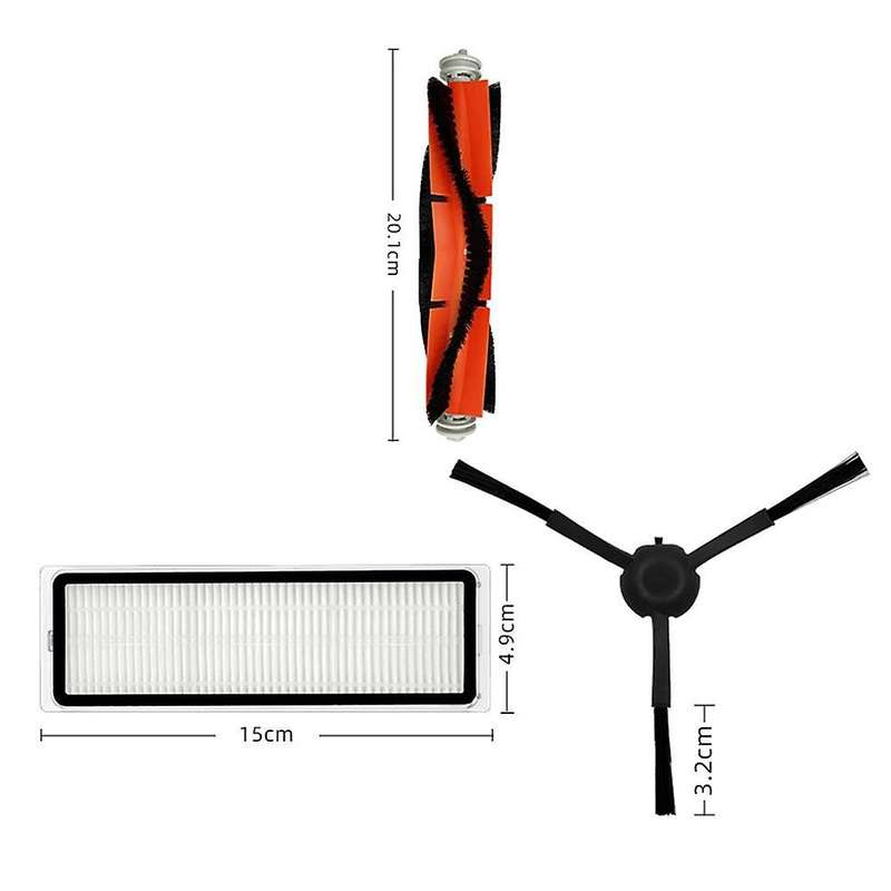 Replacement for Xiaomi Mi Robot Main Side Brush Filter Stytj05zhm