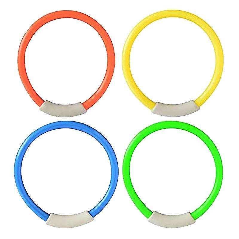 Diving Rings Swimming Pool Toy Rings 4 Pack Toys for Kids Plastic