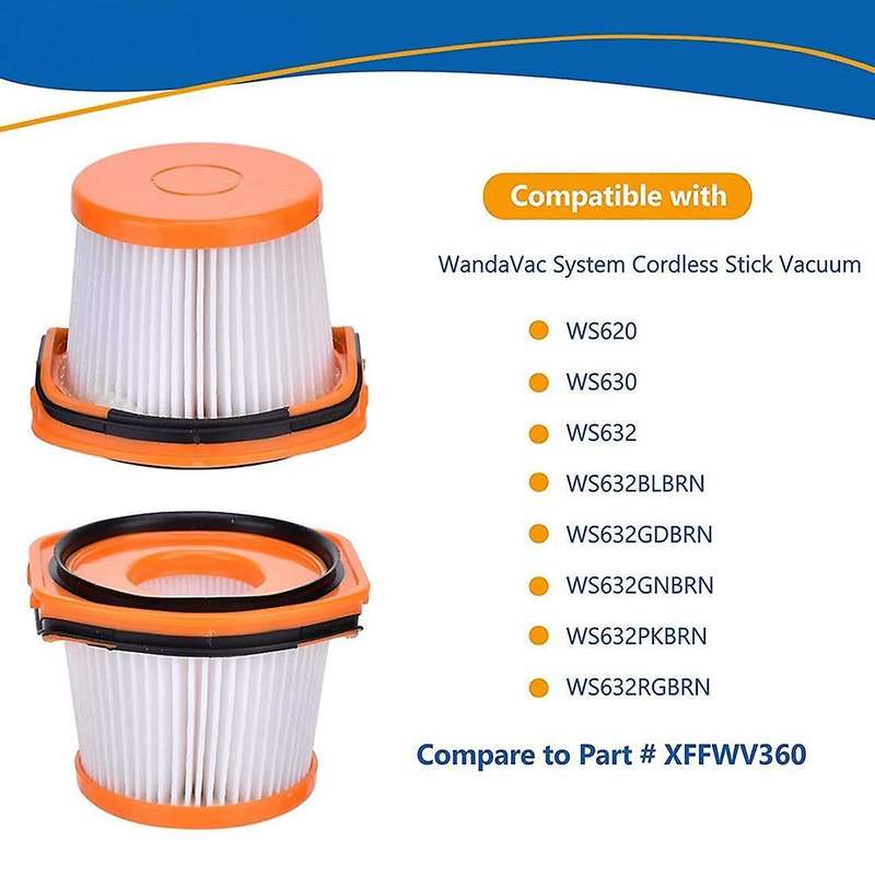 4 Pack Replacement Filter for Shark Wandvac System Wv360 Ws620 Ws630