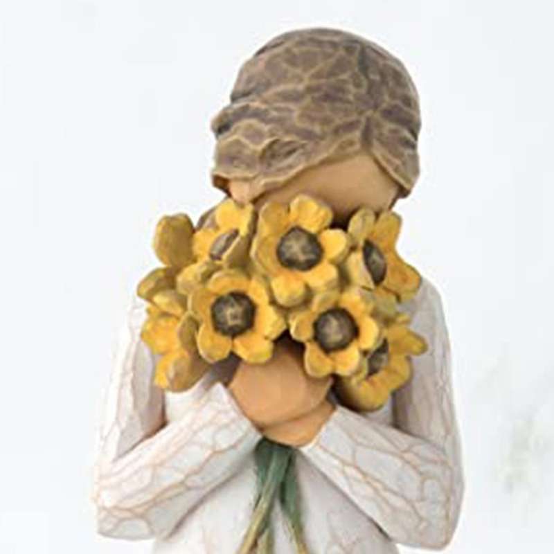 Bouquet Girl Statue Home Decorations Resin Crafts Gifts for Family