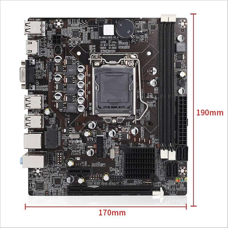 H61 Motherboard Lga 1155 Ddr3 Memory 16gb Micro-atx Desktop Mainboard