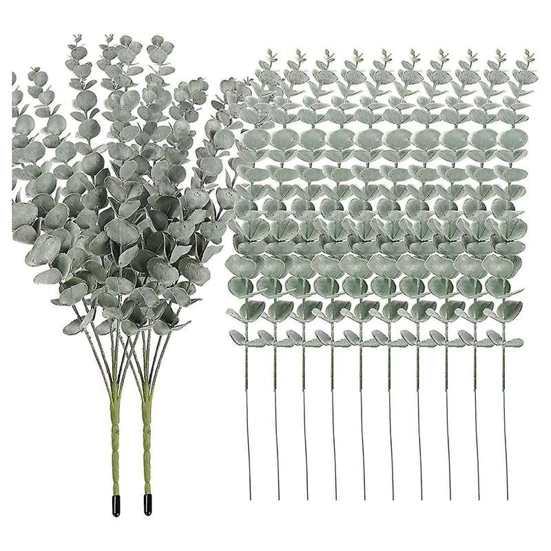1set 18inch Artificial Eucalyptus Stems, for Coffee Table Home Decor
