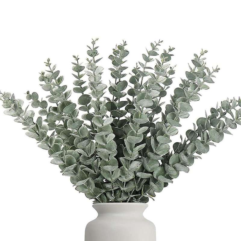1set 18inch Artificial Eucalyptus Stems, for Coffee Table Home Decor