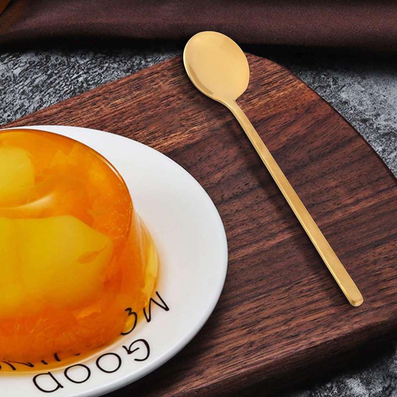 2 Pcs/set Coffee Scoop 304 Stainless Steel Coffee Spoon Gold S