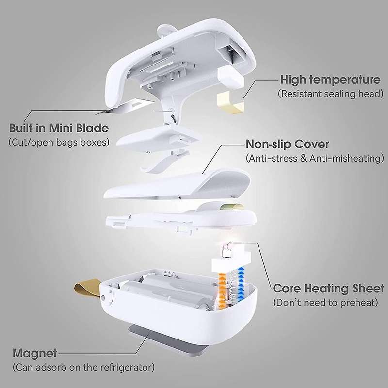 Bag Sealer,handheld Heat Vacuum Sealer, 2 In 1 Heat Sealer and Cutter