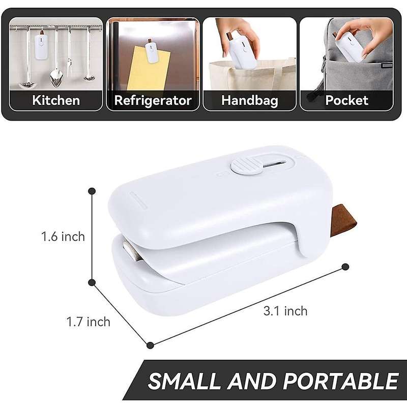 Bag Sealer,handheld Heat Vacuum Sealer, 2 In 1 Heat Sealer and Cutter