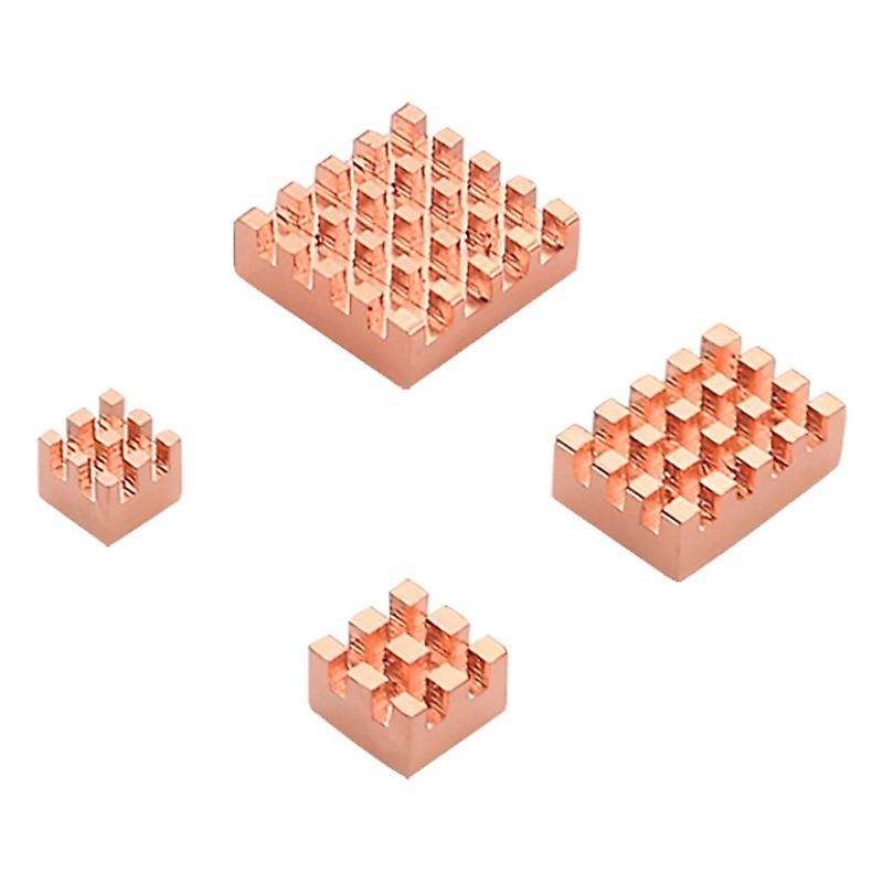 2set Heat Sink Metal Copper Heatsink Pad for Raspberry Pi 4 Model B