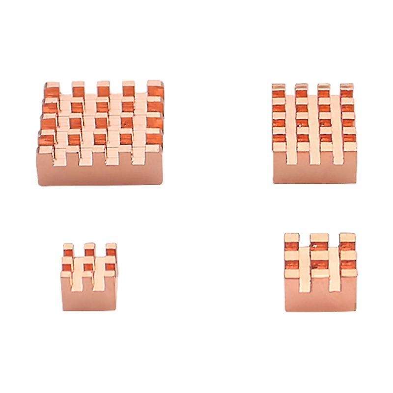 2set Heat Sink Metal Copper Heatsink Pad for Raspberry Pi 4 Model B