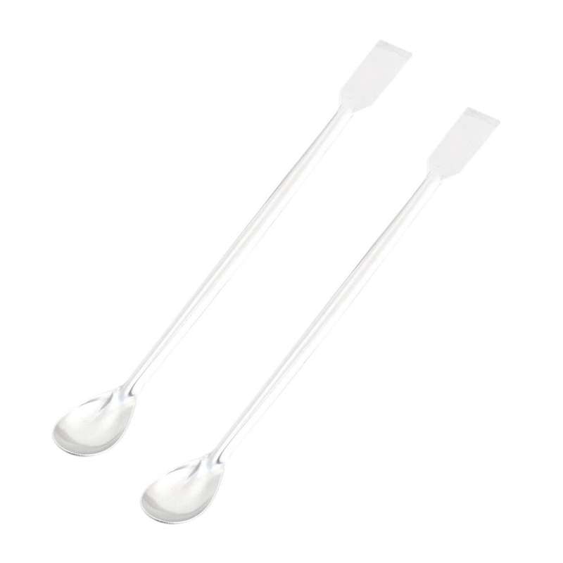 2x 22 Cm Spoon Shape Profile Strip Molded Item Decoration Silver
