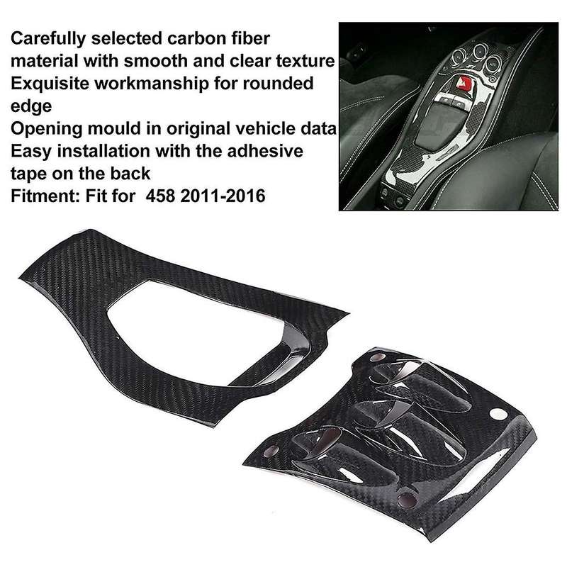 Gear Shift Panel Cover, Central Control Gear Shift Real Carbon Fiber