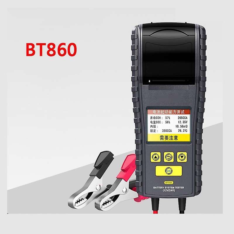 Bt860 24v Car Battery Tester with Printer Tests Battery Capacity