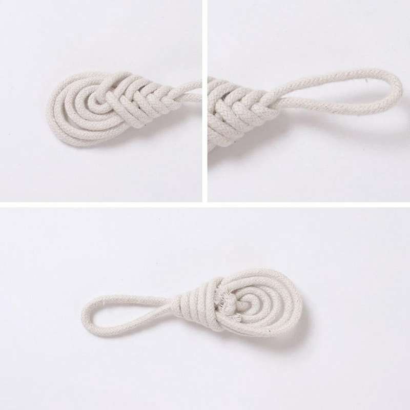 Cotton Rope Napkin Ring Set Of 4,pastoral Napkin Holders without Bead