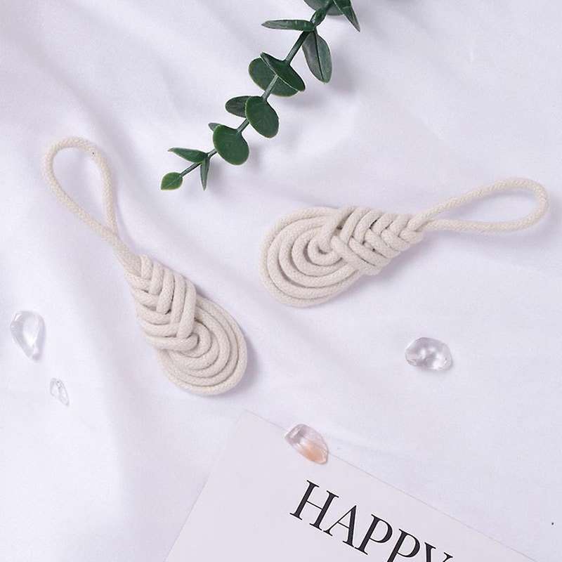 Cotton Rope Napkin Ring Set Of 4,pastoral Napkin Holders without Bead