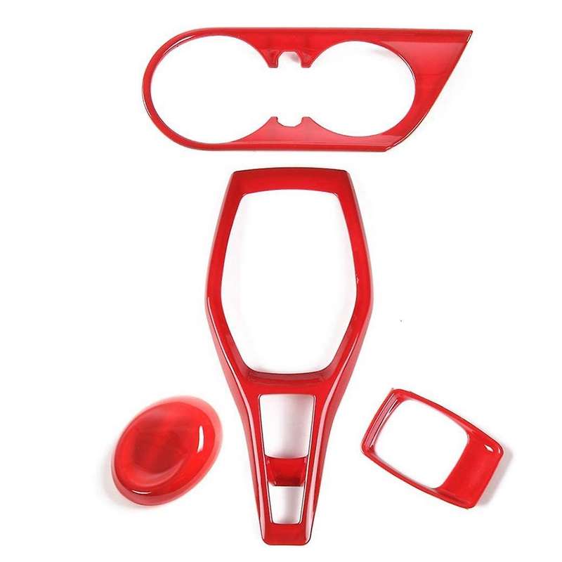 Center Console Gear Shift Panel Kit for Chevrolet Camaro,red