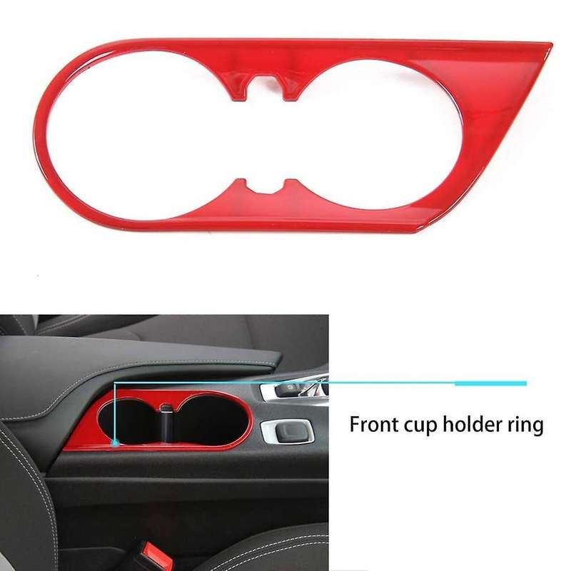 Center Console Gear Shift Panel Kit for Chevrolet Camaro,red