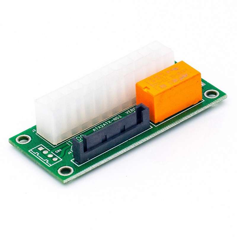 Add2psu Atx 24pin to Sata Dual Power Supply Adapter Cable Card