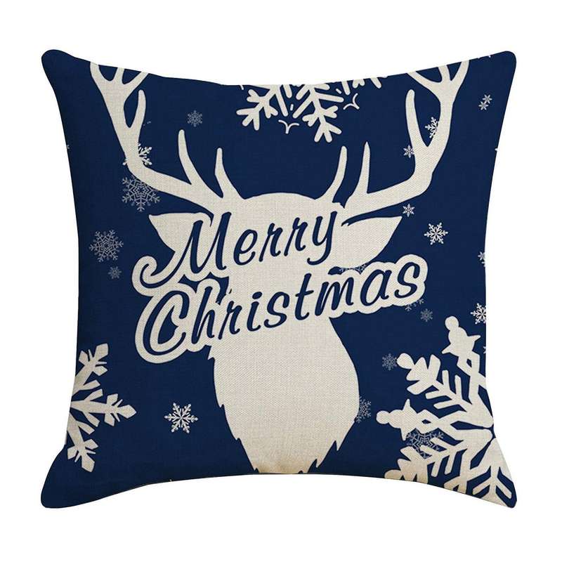 4pcs Elk Christmas Pillowcase Christmas Cushion Cover 45x45cm