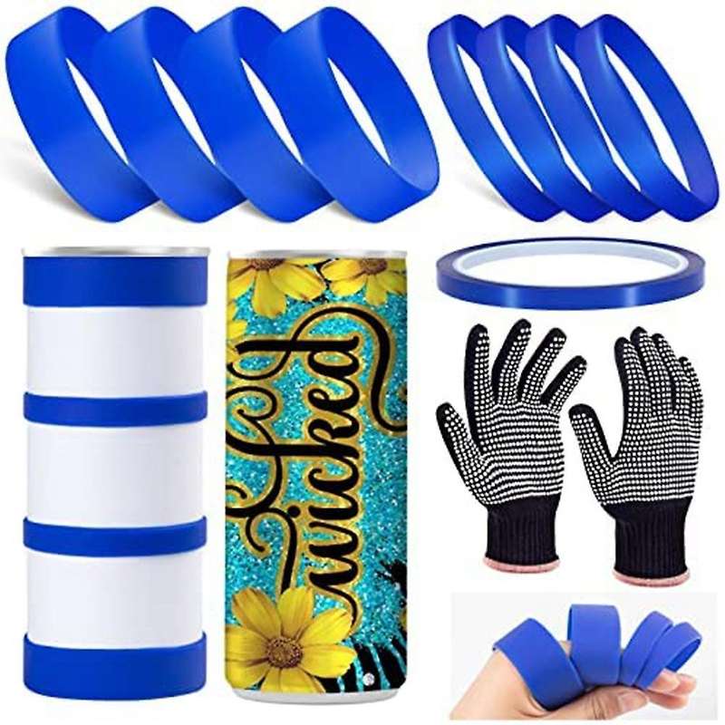 Silicone Bands for Sublimation Tumbler,2 Sizes Tight-fitting