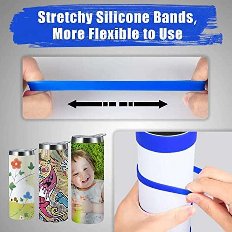 Silicone Bands for Sublimation Tumbler,2 Sizes Tight-fitting