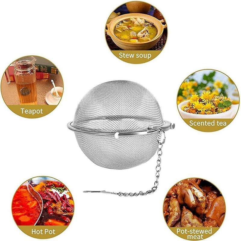 4pcs Stainless Steel Mesh Tea Ball 3.5 Inches Tea Strainers for Tea